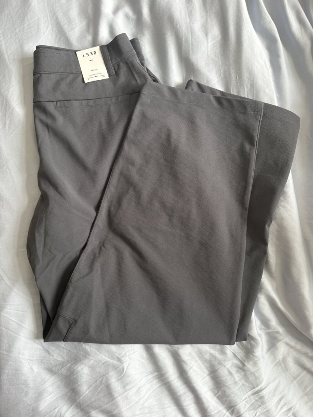 LSKD All Day ZeroCrease Wide Leg Pant 34x32 Dark Storm NWT